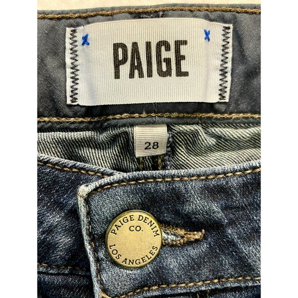 Paige Jeans Skyline Skinny 28 x 30 Dark Denim Stretch Los Angeles Comfortable! - Picture 6 of 10